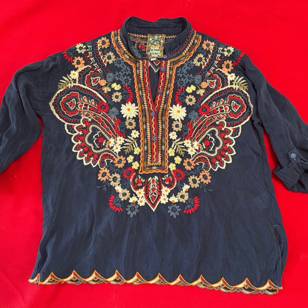 Johnny Was embroidered top